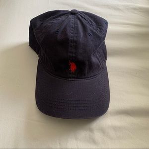 Navy Red Polo Hat